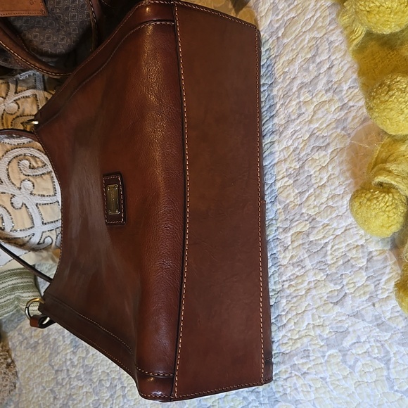 Gianni Conti Elegant Brown Leather Shoulder Bag - Picture 4 of 9